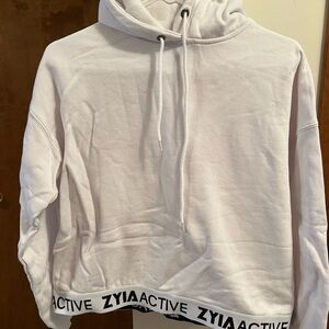 Zyia Active White Crop Hoodie